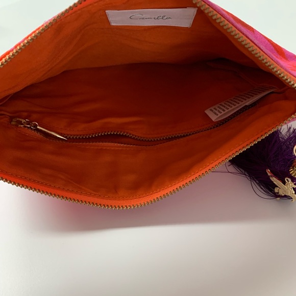 CAMILLA *Tropic of Neon* pink clutch bag purse pouch - Picture 4 of 8